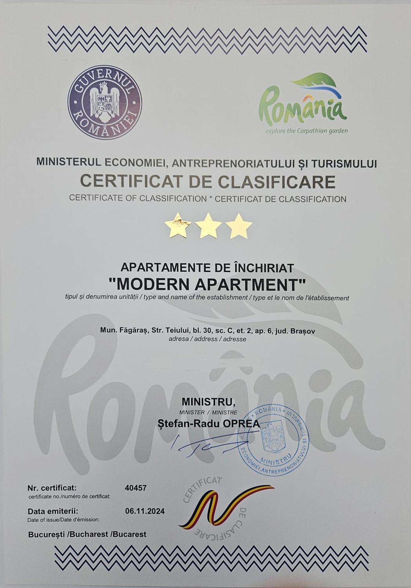 Modern Apartament Fagaras Exterior foto